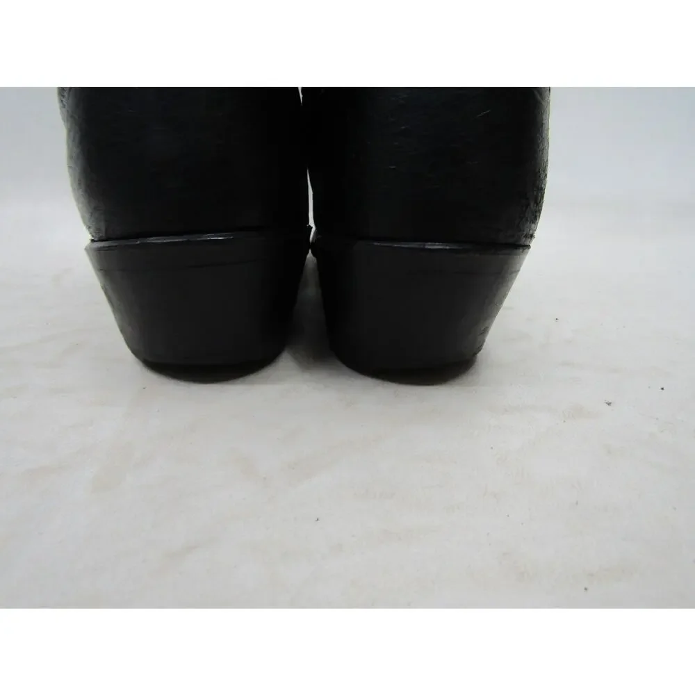 Unbranded Mens Size 8 D Black Leather Western Cowboy Boots
